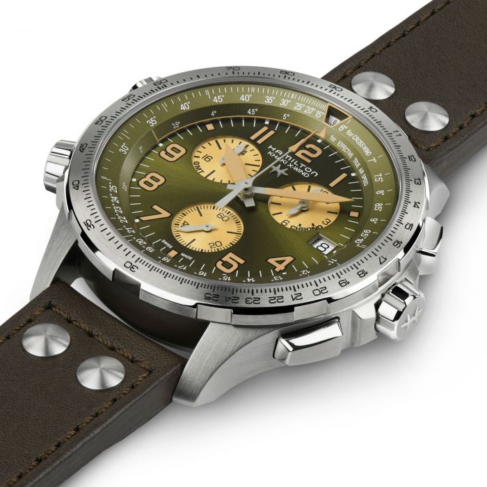 Khaki Aviation X-Wind gmt Chrono-Orologi-HAMILTON-Gioielleria Granarelli