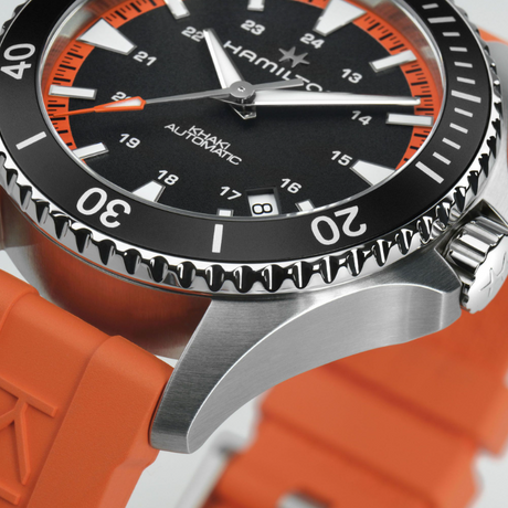 Khaki Navy Scuba Automatico Arancio-Orologi-HAMILTON-Gioielleria Granarelli