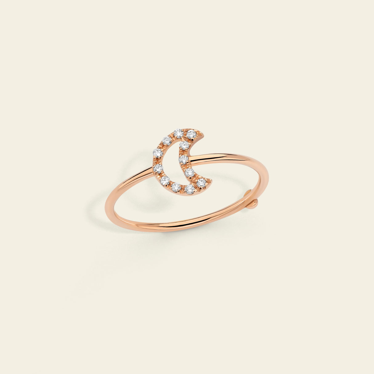 Anello con Luna e Diamanti