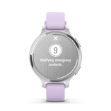 Lily® 2 Active - Silver con cinturino in silicone Purple Jasmine-Orologi-GARMIN-Gioielleria Granarelli