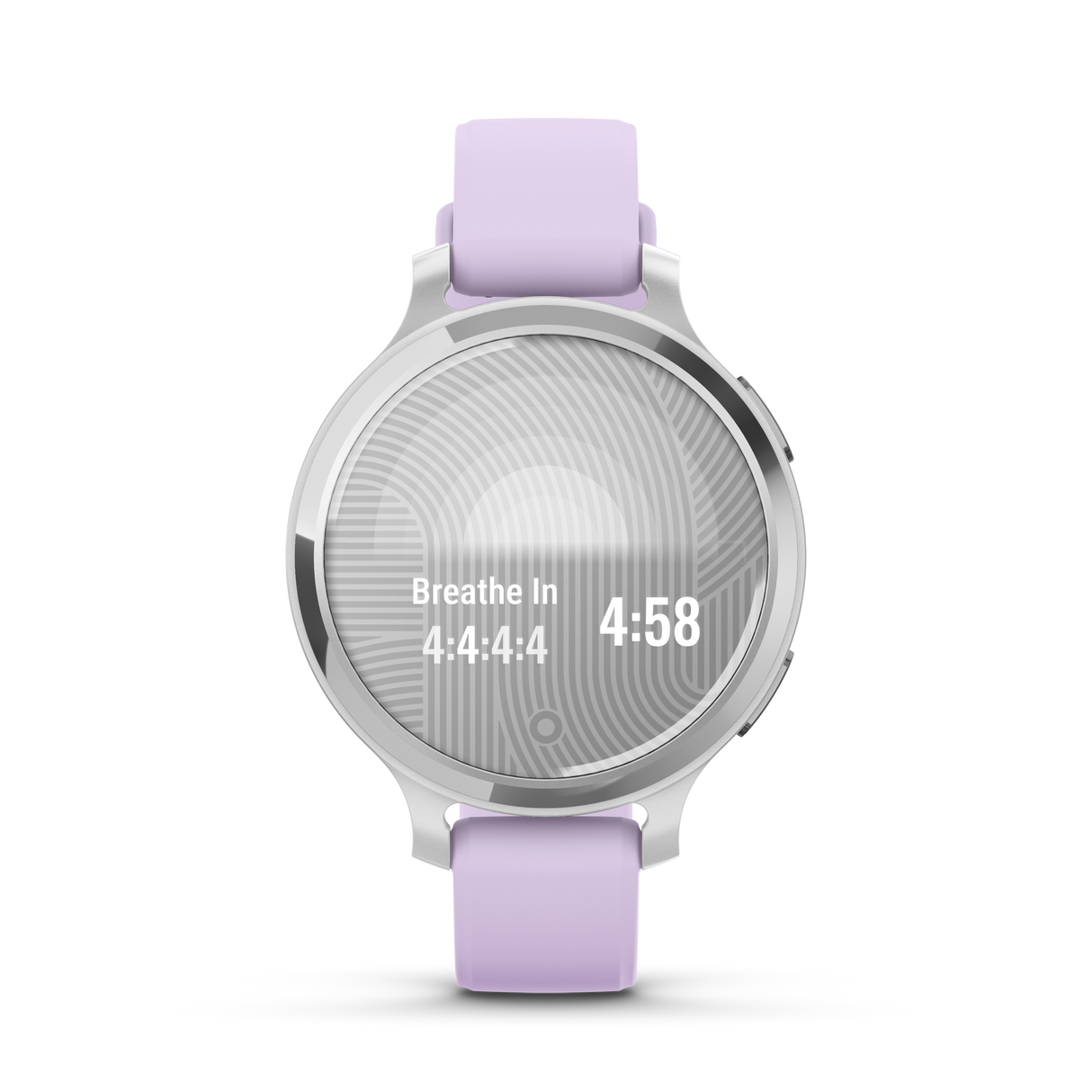 Lily® 2 Active - Silver con cinturino in silicone Purple Jasmine-Orologi-GARMIN-Gioielleria Granarelli