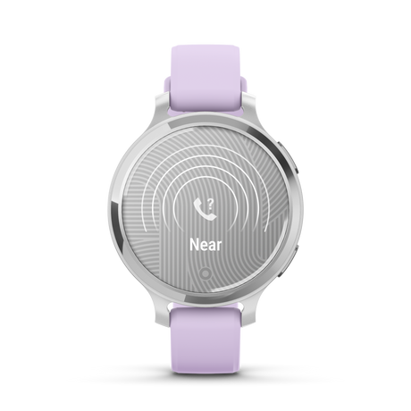 Lily® 2 Active - Silver con cinturino in silicone Purple Jasmine-Orologi-GARMIN-Gioielleria Granarelli