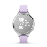 Lily® 2 Active - Silver con cinturino in silicone Purple Jasmine-Orologi-GARMIN-Gioielleria Granarelli