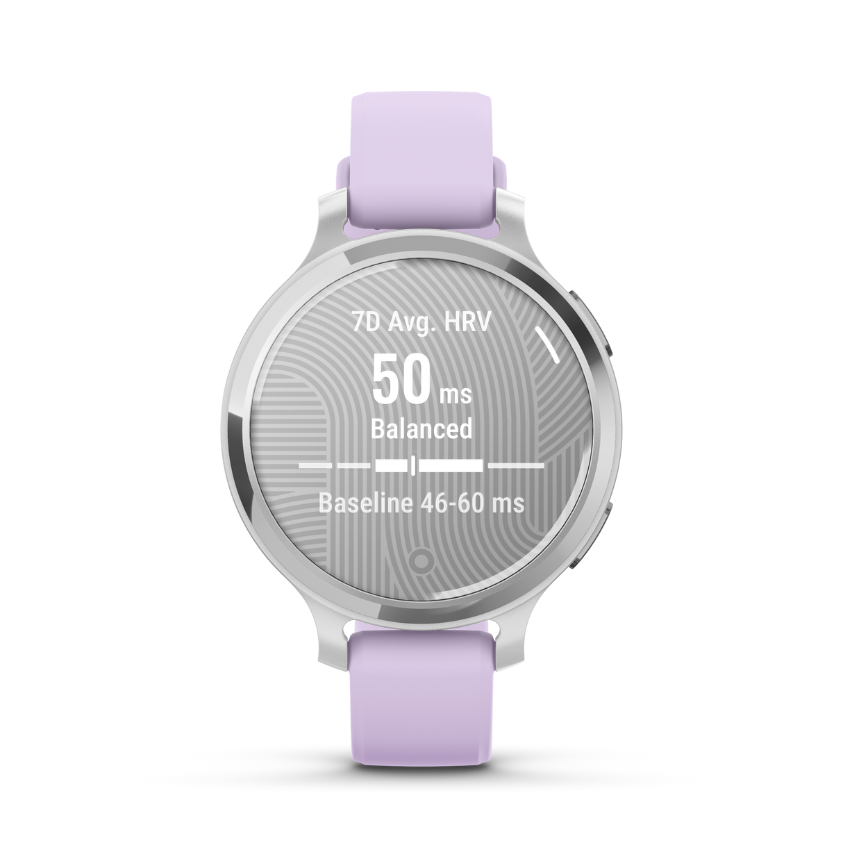 Lily® 2 Active - Silver con cinturino in silicone Purple Jasmine-Orologi-GARMIN-Gioielleria Granarelli