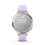 Lily® 2 Active - Silver con cinturino in silicone Purple Jasmine-Orologi-GARMIN-Gioielleria Granarelli