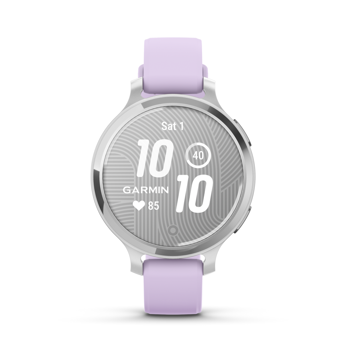 Lily® 2 Active - Silver con cinturino in silicone Purple Jasmine-Orologi-GARMIN-Gioielleria Granarelli