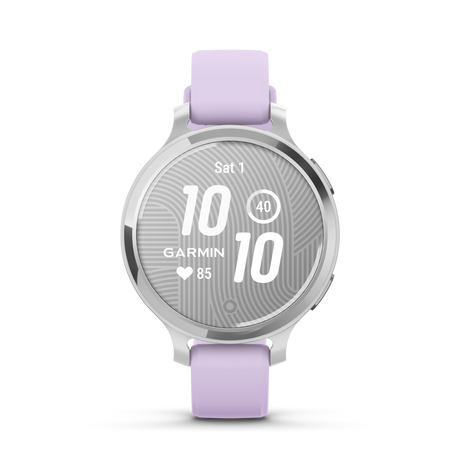 Lily® 2 Active - Silver con cinturino in silicone Purple Jasmine-Orologi-GARMIN-Gioielleria Granarelli