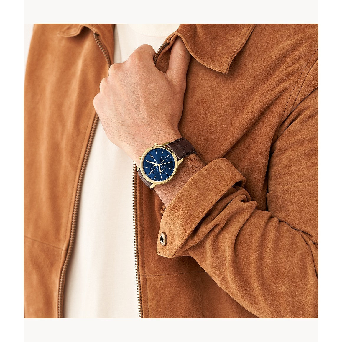 Minimalist Blu Cinturino Pelle-Orologi-FOSSIL-Gioielleria Granarelli