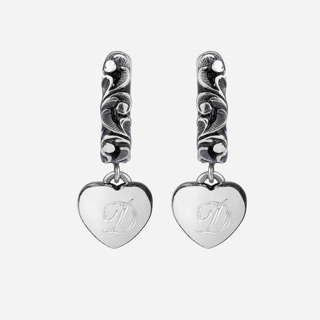 Mono Orecchino con Cuore Pendente-Orecchini-MARIA E LUISA JEWELS- [SKU] -Gioielleria Granarelli