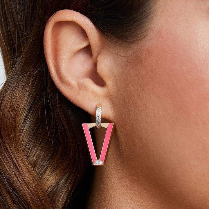 VALENTINA FERRAGNI STUDIO MONO ORECCHINO UALI ZIRCONIA PINK Dvf Or Lu7 1