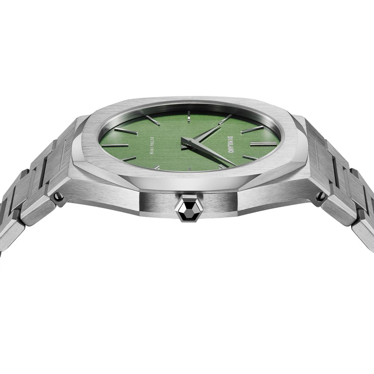 Moss Ultra Thin Verde Acciaio-Orologi-D1 MILANO-Gioielleria Granarelli