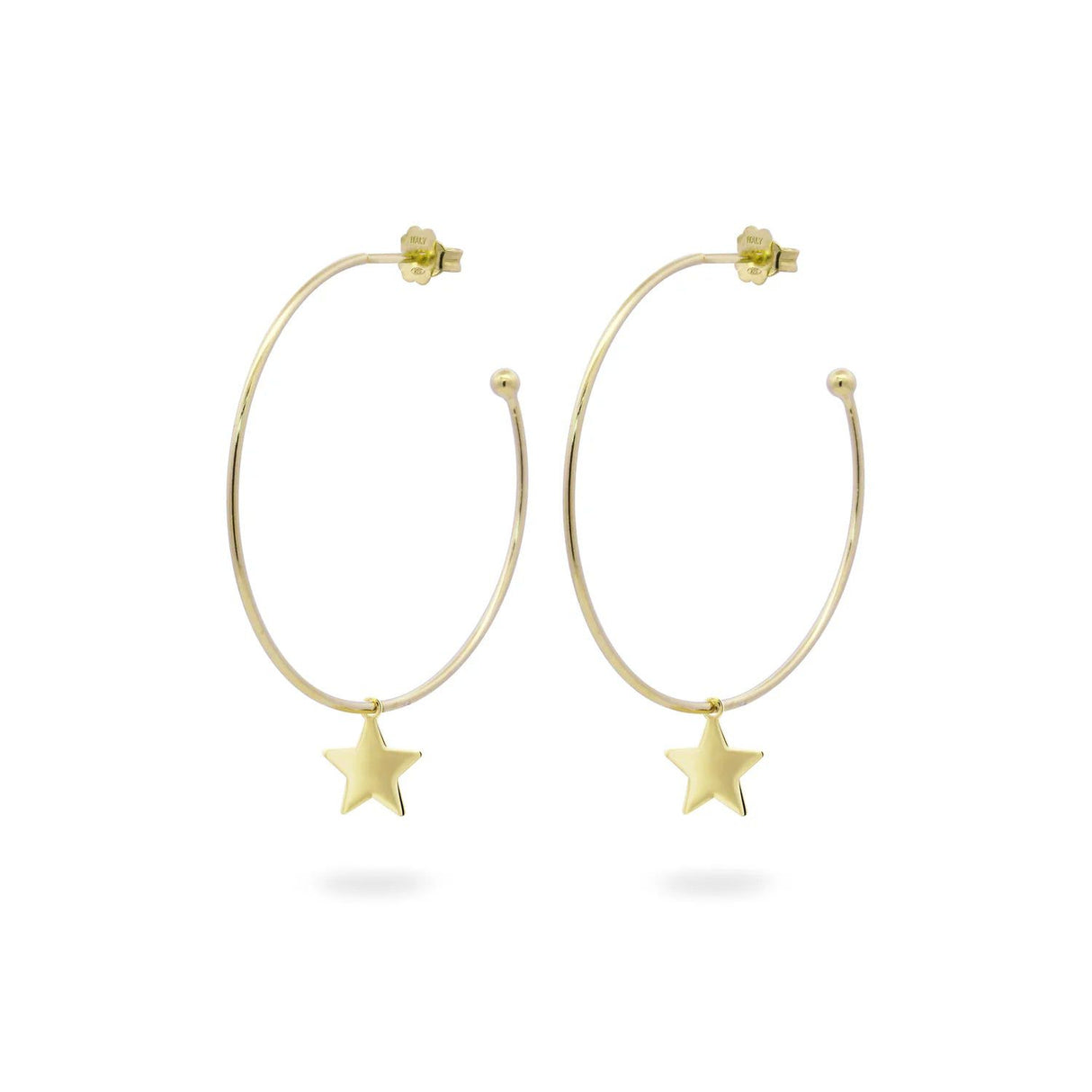 SILVER DOUBLE HOOP EARRINGS - SHAPES