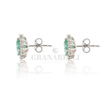 Orecchini Smeraldo Ovale 2.51kt e Diamanti