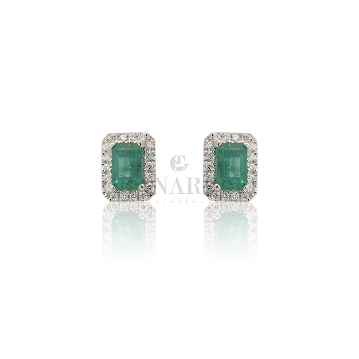 Emerald Ovale oorbellen