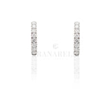 Orecchini Cerchietto Diamanti in Oro Bianco