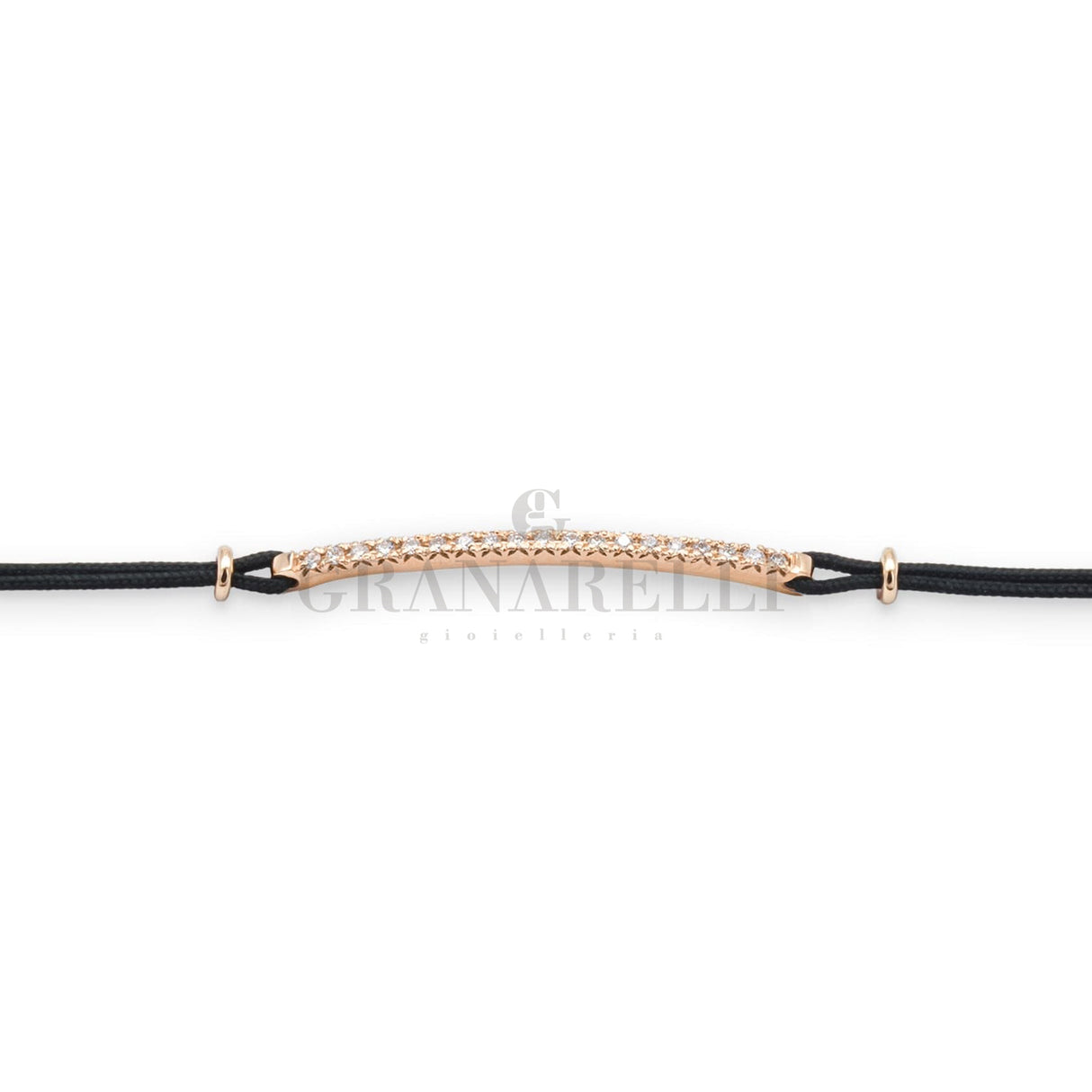 Bracelet Barretta White Diamonds Small size in Rose Gold The Nautical Cord