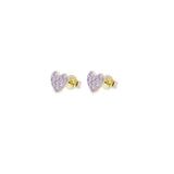 Small Pavè Heart Lobe Earring - Stardust Ten Yellow