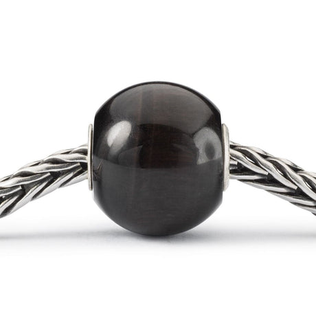 Beads Occhio di Gatto Nero Rotondo Grande TROLLBEADS