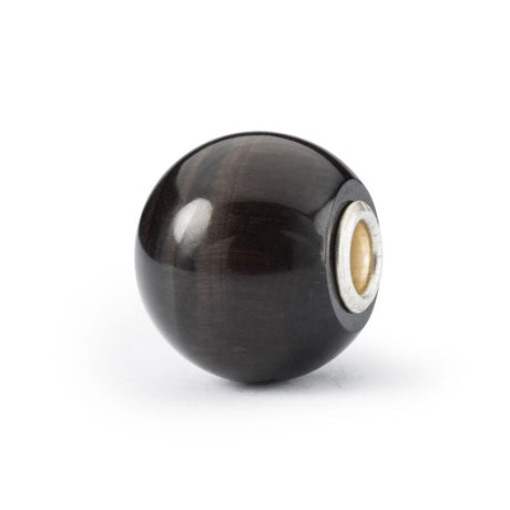 Beads Occhio di Gatto Nero Rotondo Grande TROLLBEADS