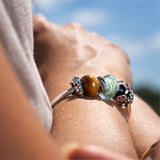 Beads Occhio di Tigre Rotondo Grande TROLLBEADS