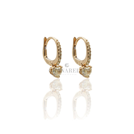 Orecchini Boccola Diamante Fancy taglio Cuore 0.99kt-RECARLO-E67BO021/G097FA-Gioielleria Granarelli
