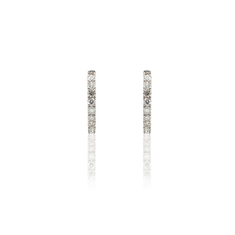 Orecchini Cerchi con Diamanti Bianchi 0.38kt in Oro Bianco-Orecchini-GRANARELLI-Gioielleria Granarelli