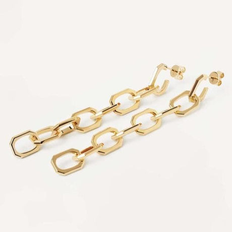 Orecchini Endless Signature Link Gold-Orecchini-PDPAOLA- [SKU] -Gioielleria Granarelli