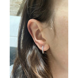 Orecchini cerchi Diamanti 0.22kt in Oro Bianco-Orecchini-GRANARELLI-Gioielleria Granarelli