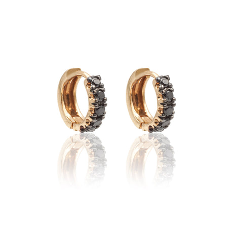 Orecchini con Diamanti Neri 0.40kt in Oro Rosa-GRANARELLI-990113-Gioielleria Granarelli