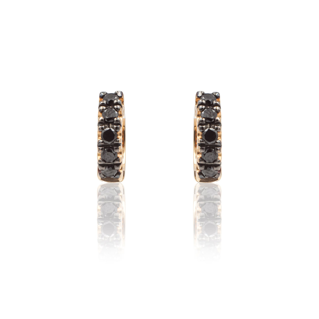 Orecchini con Diamanti Neri 0.40kt in Oro Rosa-GRANARELLI-990113-Gioielleria Granarelli
