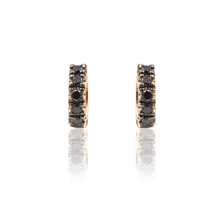 Orecchini con Diamanti Neri 0.40kt in Oro Rosa-GRANARELLI-990113-Gioielleria Granarelli