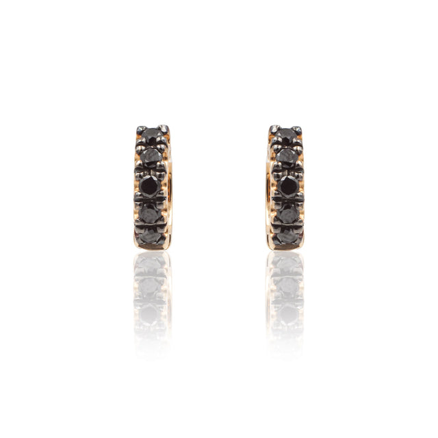 Orecchini con Diamanti Neri 0.40kt in Oro Rosa-GRANARELLI-990113-Gioielleria Granarelli