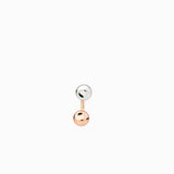 Orecchino Pepita Piercing Argento e Oro Rosa-Orecchini-DODO- [SKU] -Gioielleria Granarelli