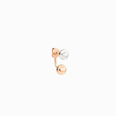 Orecchino Pepita Piercing Argento e Oro Rosa-Orecchini-DODO- [SKU] -Gioielleria Granarelli