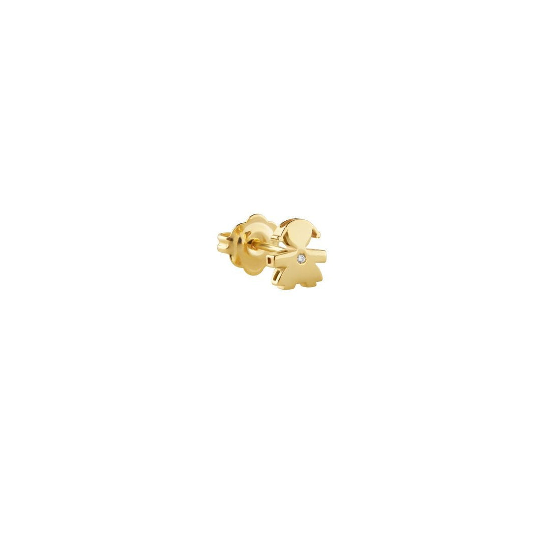 Orecchino Le Perle Bimba con Diamante Oro Giallo a lobo-Orecchini-LE BEBE'-Gioielleria Granarelli