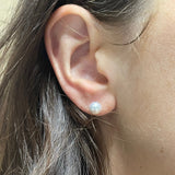 Orecchino lobo con Perla in Oro Bianco Ø 8/8,5mm-CRIVELLI-000-PERLA-Gioielleria Granarelli