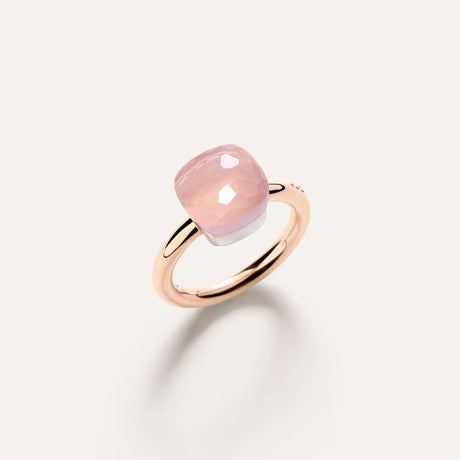 Anello Nudo Classic, Quarzo rosa-Anelli-POMELLATO-Gioielleria Granarelli