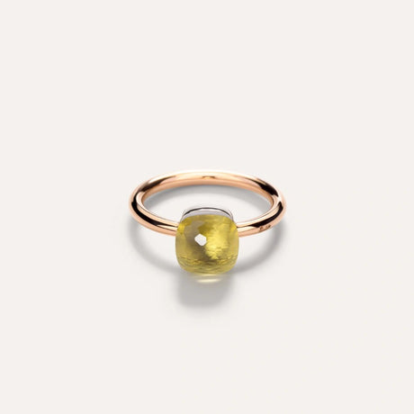 Anello Nudo Petit Oro Rosa e Quarzo Lemon-Anelli-POMELLATO-Gioielleria Granarelli