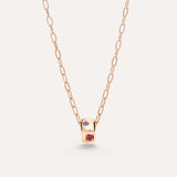 Collana Pendente Iconica in Oro Rosa e Pietre-Girocolli-POMELLATO-Gioielleria Granarelli