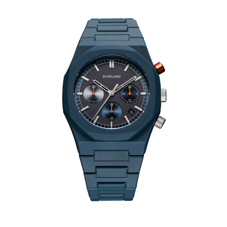 Polychrono Charcoal Blu 40,5mm-Orologi-D1 MILANO-Gioielleria Granarelli