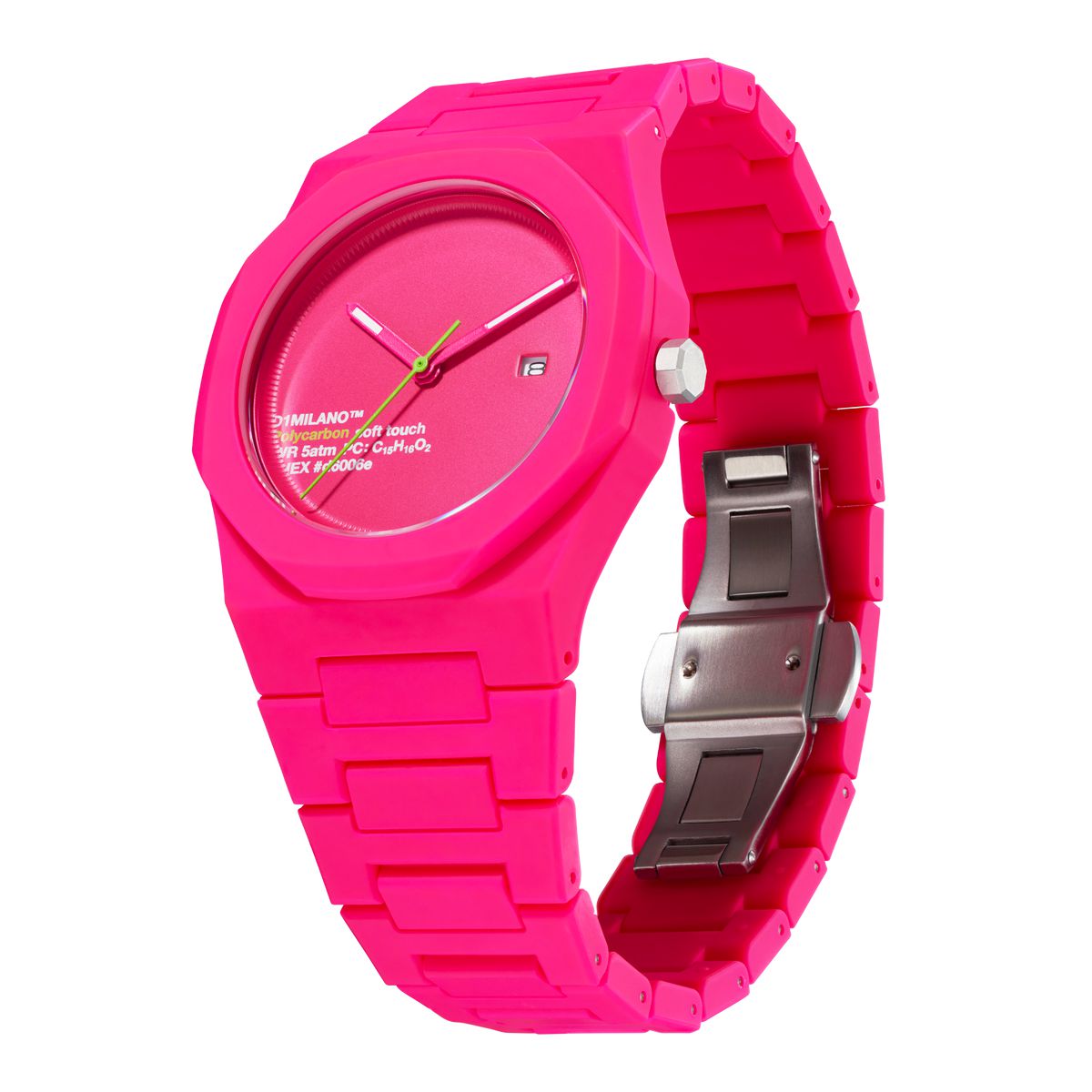 Polycarbon HOT PINK-Orologi-D1 MILANO-Gioielleria Granarelli