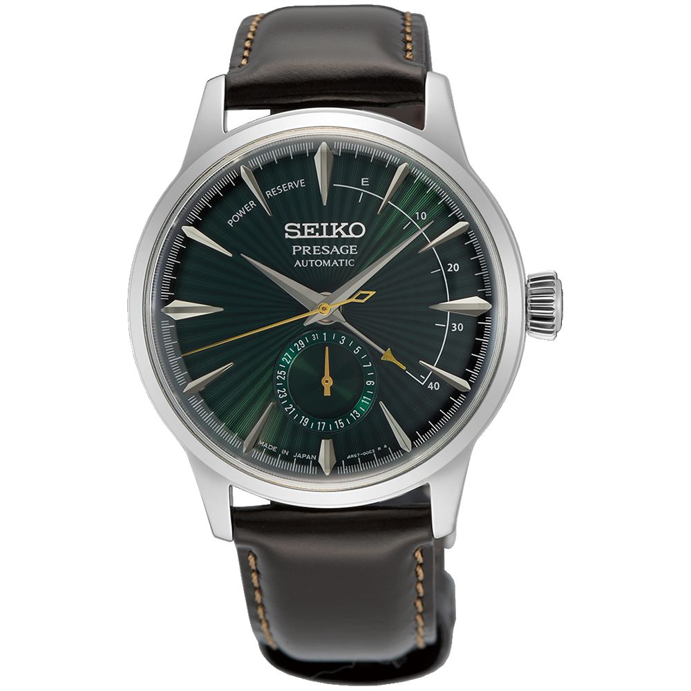 Presage Cocktail Time Automatico Verde Pelle-Orologi-SEIKO-Gioielleria Granarelli