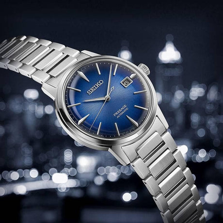 Presage Prestige Blu Acciaio-Orologi-SEIKO- [SKU] -Gioielleria Granarelli