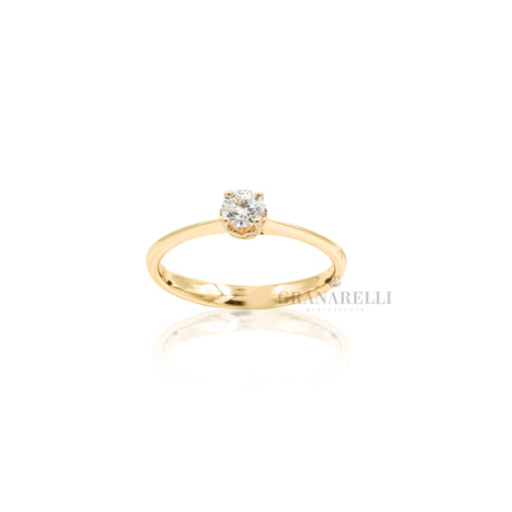 Anello Solitario Diamante 0.34kt Oro Giallo-RECARLO-R01SO001/G034-14-Gioielleria Granarelli