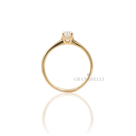 Anello Solitario Diamante 0.34kt Oro Giallo-RECARLO-R01SO001/G034-14-Gioielleria Granarelli