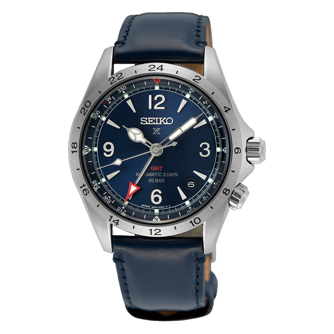Prospex Alpinist Terra Mechanical GMT Automatico Blu Pelle 39,5mm