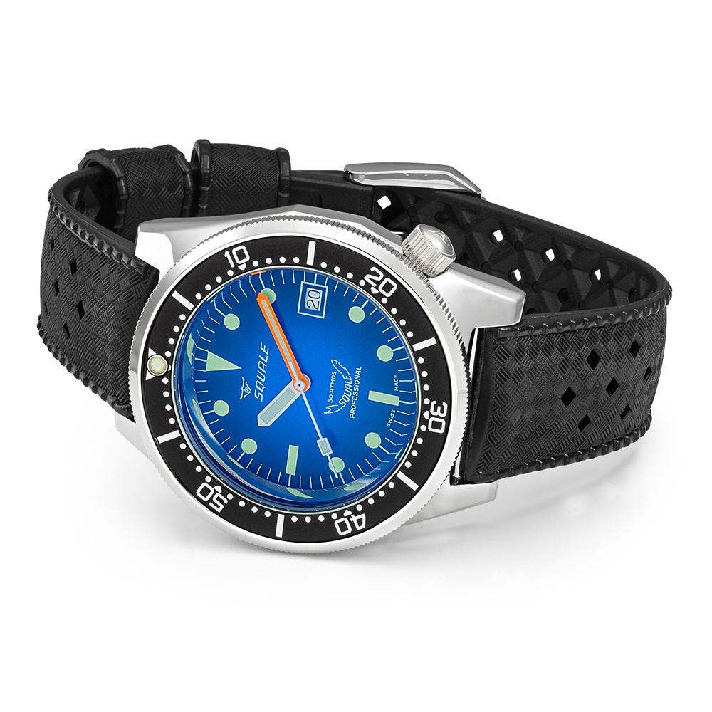 SQUALE 1521 1521PROFD.HT Blue Ray Rubber 50 atm-Orologi-SQUALE-Gioielleria Granarelli