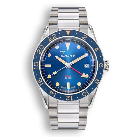 Sub-39 GMT Vintage Blu Bracelet-Orologi-SQUALE-Gioielleria Granarelli