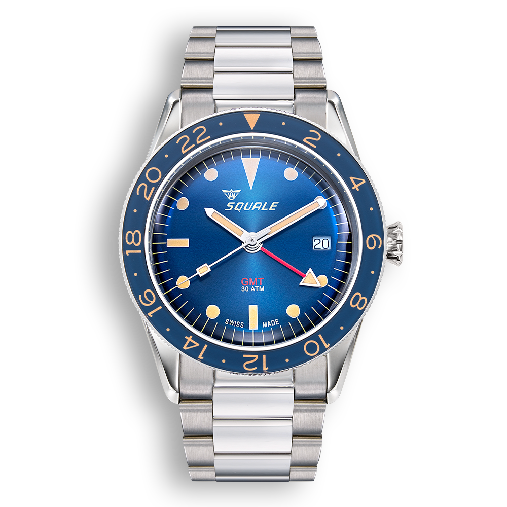 Sub-39 GMT Vintage Blu Bracelet-Orologi-SQUALE-Gioielleria Granarelli