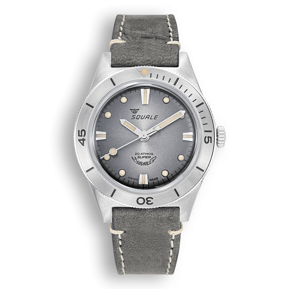 Super-Squale Sunray Grey Leather-Orologi-SQUALE-Gioielleria Granarelli